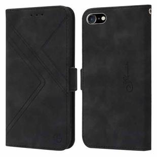 RFID Geometric Line Flip Leather Phone Case For iPhone 8 Plus / 7 Plus / 6 Plus(Black)
