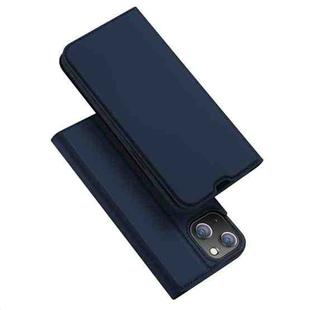 For iPhone 14/13 DUX DUCIS Skin Pro Series Shockproof Horizontal Flip Leather Phone Case (Dark Blue)