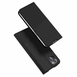 For iPhone 14 Plus DUX DUCIS Skin Pro Series Shockproof Horizontal Flip Leather Phone Case (Black)
