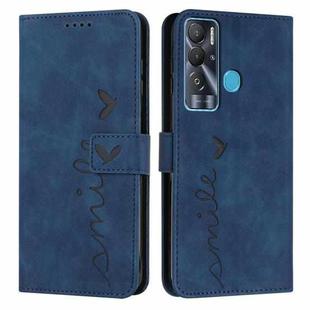 For Tecno Pova Neo Skin Feel Heart Pattern Leather Phone Case(Blue)
