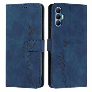 For Tecno Spark 8P Skin Feel Heart Pattern Leather Phone Case(Blue)