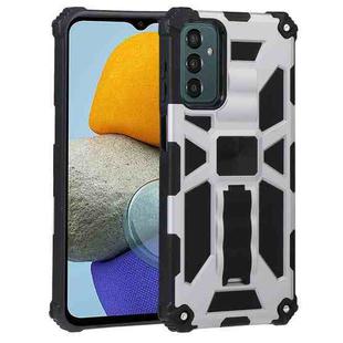 For Samsung Galaxy M23 5G / M13 4G Shockproof TPU + PC Magnetic Phone Case with Holder(Silver)