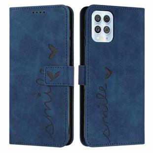 For Motorola Edge S Skin Feel Heart Pattern Leather Phone Case(Blue)