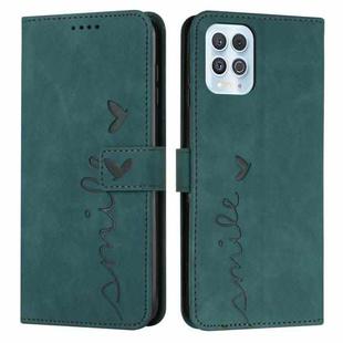 For Motorola Edge S Skin Feel Heart Pattern Leather Phone Case(Green)