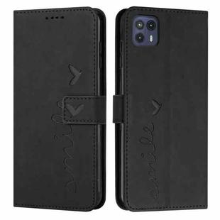 For Motorola Moto G50 5G Skin Feel Heart Pattern Leather Phone Case(Black)