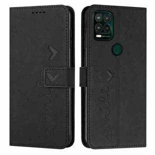 For Motorola Moto G Stylus 2021 5G Skin Feel Heart Pattern Leather Phone Case(Black)