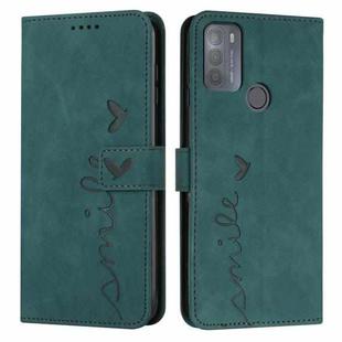 For Motorola Moto G50 Skin Feel Heart Pattern Leather Phone Case(Green)