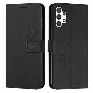 For Samsung Galaxy A32 5G Skin Feel Heart Pattern Leather Phone Case(Black)