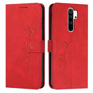 For Xiaomi Redmi Note 8 Pro Skin Feel Heart Pattern Leather Phone Case(Red)