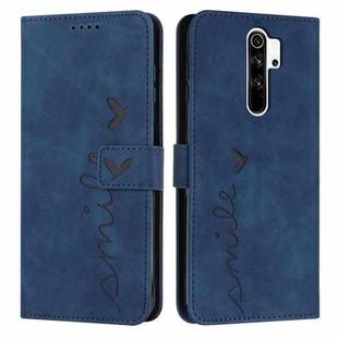 For Xiaomi Redmi Note 8 Pro Skin Feel Heart Pattern Leather Phone Case(Blue)