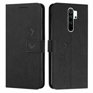 For Xiaomi Redmi Note 8 Pro Skin Feel Heart Pattern Leather Phone Case(Black)