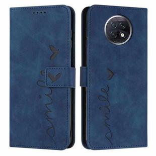 For Xiaomi Redmi Note 9T Skin Feel Heart Pattern Leather Phone Case(Blue)