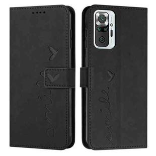 For Xiaomi Redmi Note 10 Pro Skin Feel Heart Pattern Leather Phone Case(Black)