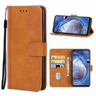 For Huawei nova 5z Leather Phone Case(Brown)