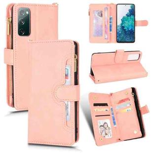 For Samsung Galaxy S20 FE 5G / 4G Litchi Texture Zipper Leather Phone Case(Pink)