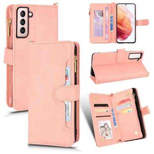 For Samsung Galaxy S22+ 5G Litchi Texture Zipper Leather Phone Case(Pink)
