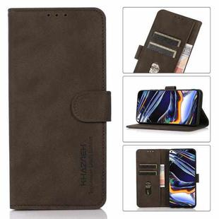For OPPO Reno8 KHAZNEH Matte Texture Leather Phone Case(Brown)