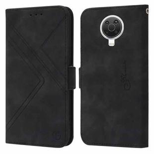 For Nokia G20 / G10 / 6.3 RFID Geometric Line Flip Leather Phone Case(Black)