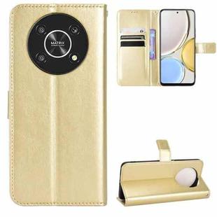 For Honor X9 5G / Magic4 Lite / X30 Crazy Horse Texture Horizontal Flip Phone Leather Case(Gold)