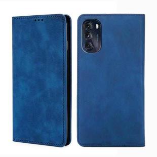 For Motorola Moto G 5G 2022 Skin Feel Magnetic Horizontal Flip Leather Phone Case(Blue)
