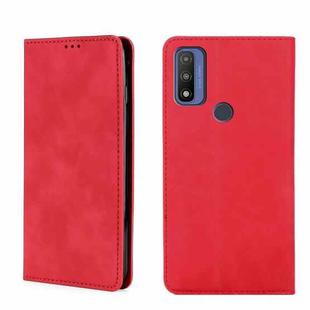 For Motorola G Pure Skin Feel Magnetic Horizontal Flip Leather Phone Case(Red)