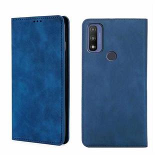 For Motorola G Pure Skin Feel Magnetic Horizontal Flip Leather Phone Case(Blue)