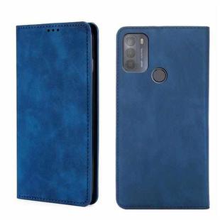 For Motorola Moto G50 Skin Feel Magnetic Horizontal Flip Leather Phone Case(Blue)