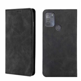 For Motorola Moto G50 Skin Feel Magnetic Horizontal Flip Leather Phone Case(Black)