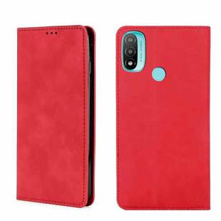 For Motorola Moto E20 Skin Feel Magnetic Horizontal Flip Leather Phone Case(Red)