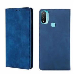For Motorola Moto E20 Skin Feel Magnetic Horizontal Flip Leather Phone Case(Blue)