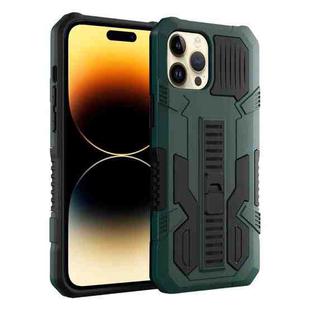 For iPhone 14 Pro Vanguard Warrior All Inclusive Double-color Phone Case(Dark Green)