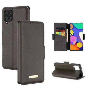 For Samsung Galaxy F62 / M62 MUXMA MX115 Cross Texture Oil Edge Flip Leather Phone Case(Grey)