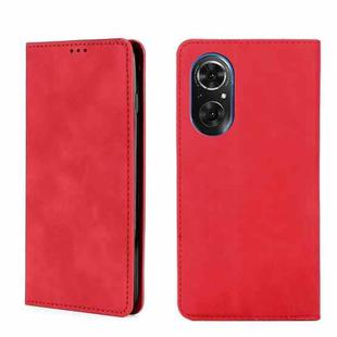 For Honor 50 SE Skin Feel Magnetic Horizontal Flip Leather Phone Case(Red)