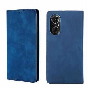 For Honor 50 SE Skin Feel Magnetic Horizontal Flip Leather Phone Case(Blue)