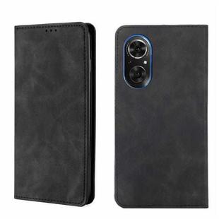 For Honor 50 SE Skin Feel Magnetic Horizontal Flip Leather Phone Case(Black)