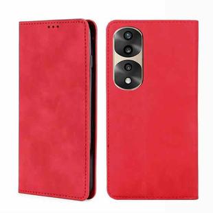 For Honor 70 Pro/70 Pro+ Skin Feel Magnetic Horizontal Flip Leather Phone Case(Red)