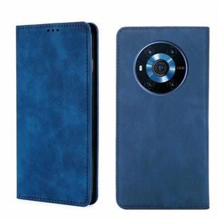 For Honor Magic3 Skin Feel Magnetic Horizontal Flip Leather Phone Case(Blue)