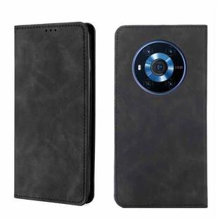 For Honor Magic3 Skin Feel Magnetic Horizontal Flip Leather Phone Case(Black)