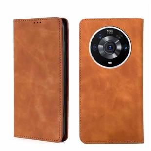 For Honor Magic3 Pro Skin Feel Magnetic Horizontal Flip Leather Phone Case(Light Brown)