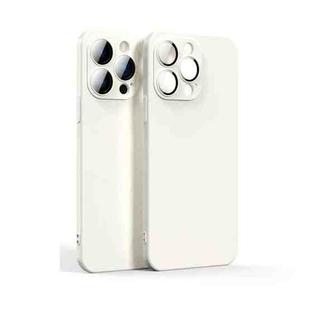 For iPhone 13 Pro Lens Glass Film Liquid State Phone Case (White)