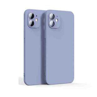 For iPhone 12 Lens Glass Film Liquid State Phone Case(Purple)