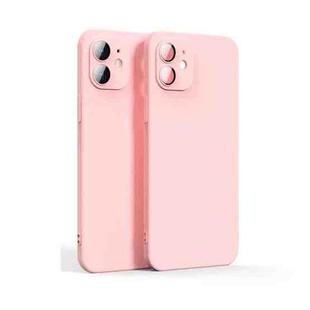 For iPhone 12 Lens Glass Film Liquid State Phone Case(Pink)