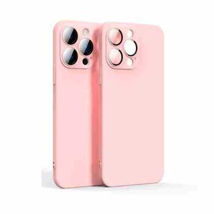 For iPhone 12 Pro Lens Glass Film Liquid State Phone Case(Pink)