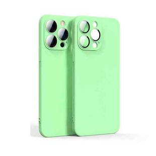 For iPhone 12 Pro Max Lens Glass Film Liquid State Phone Case(Green)