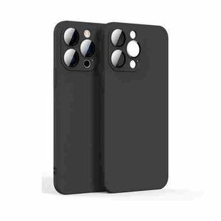 Lens Glass Film Liquid State Phone Case For iPhone 11 Pro Max(Black)