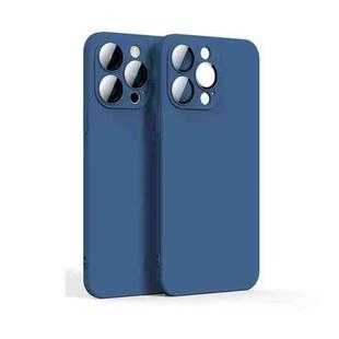 Lens Glass Film Liquid State Phone Case For iPhone 11 Pro Max(Blue)