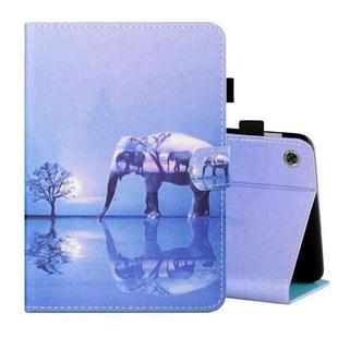 For Lenovo Tab M10 3rd Gen Coloured Drawing Stitching Smart Leather Tablet Case(Elephant)