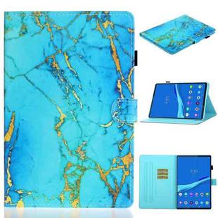 For Lenovo Tab M10 3rd Gen Coloured Drawing Smart Leather Tablet Case(Gilded Marble)