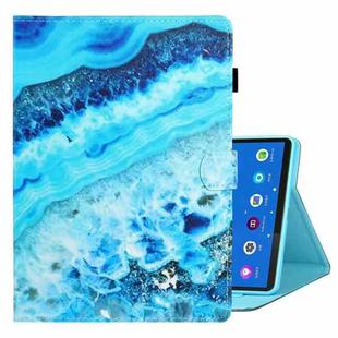 For Lenovo Tab M10 Plus 10.6 3rd Gen 2022 Coloured Drawing Smart Leather Tablet Case(Blue Marble)