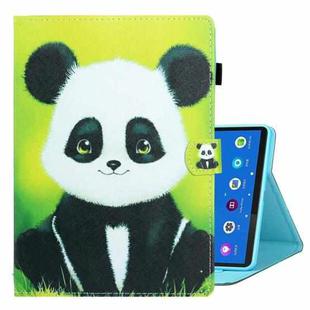 For Lenovo Tab M10 3rd Gen Coloured Drawing Smart Leather Tablet Case(Panda)